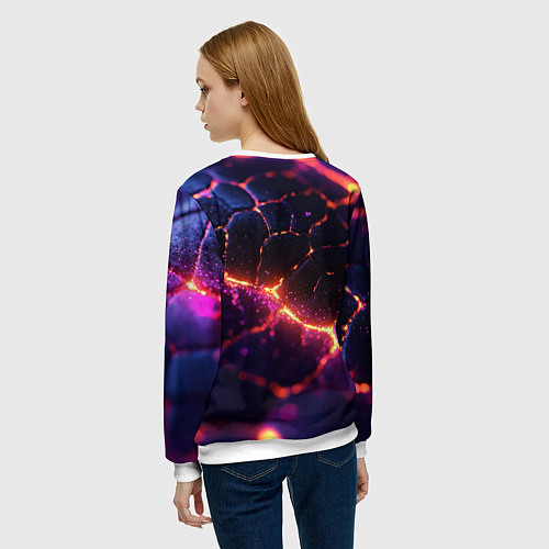 Женский свитшот Текстура вулкана / 3D-Белый – фото 4