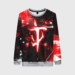 Свитшот женский Doom - неоновый, цвет: 3D-меланж