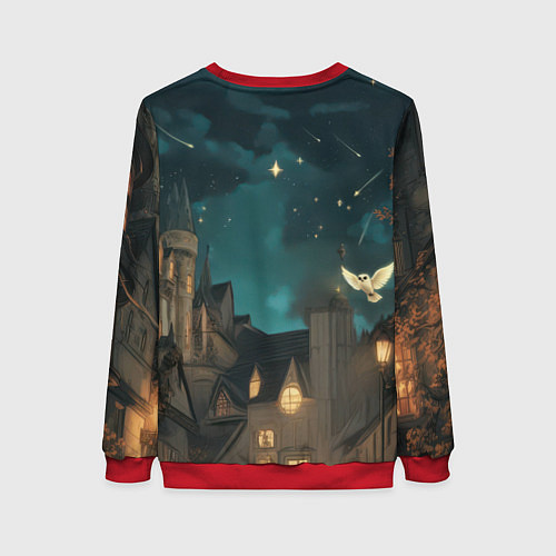 Женский свитшот Гарри Поттер и замки / 3D-Красный – фото 2