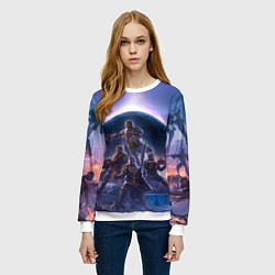 Свитшот женский Предзнаменования тирании Helldivers 2, цвет: 3D-белый — фото 2