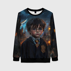 Женский свитшот Гарри Поттер и замки на фоне