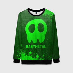 Свитшот женский Babymetal - green gradient, цвет: 3D-черный