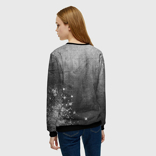 Женский свитшот Chelsea - grey gradient вертикально / 3D-Черный – фото 4