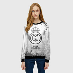 Свитшот женский Real Madrid - white gradient, цвет: 3D-черный — фото 2