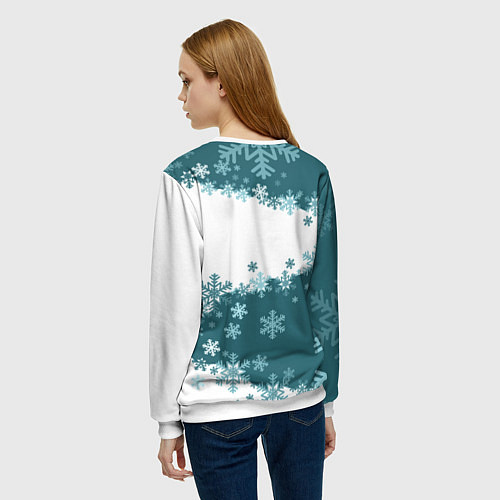 Женский свитшот Сноуборд это жизнь / 3D-Белый – фото 4