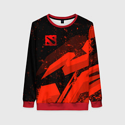Женский свитшот Dota 2 - красные брызги