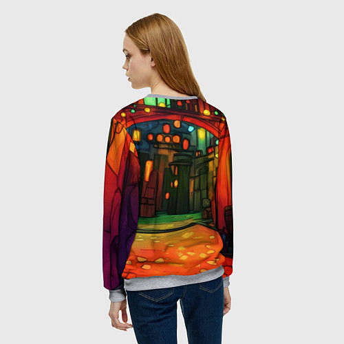 Женский свитшот Праздничный Джокер / 3D-Меланж – фото 4