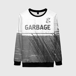 Свитшот женский Garbage - white gradient посередине, цвет: 3D-черный