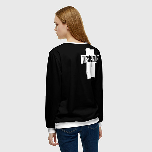 Женский свитшот Девушки с крестами / 3D-Белый – фото 4