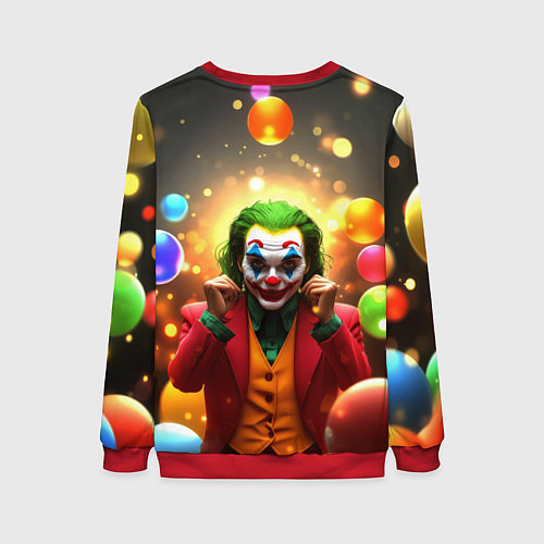 Женский свитшот Джокер в шариках / 3D-Красный – фото 2