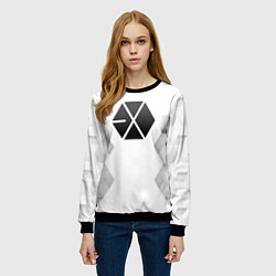 Свитшот женский Exo white poly, цвет: 3D-черный — фото 2