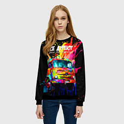 Свитшот женский Все дуреют с этих дальнобойщиков, цвет: 3D-черный — фото 2