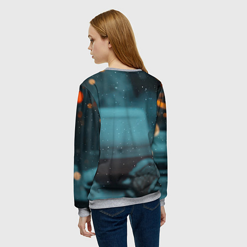 Женский свитшот Санта Джокер / 3D-Меланж – фото 4