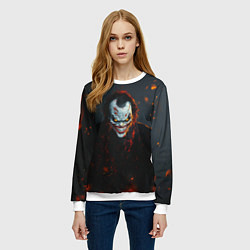 Свитшот женский Джокер оранжевые искры, цвет: 3D-белый — фото 2