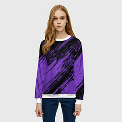 Свитшот женский The color is purple and black, цвет: 3D-белый — фото 2