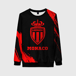 Свитшот женский Monaco - red gradient, цвет: 3D-черный