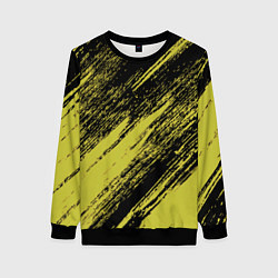 Свитшот женский The color is black and yellow, цвет: 3D-черный