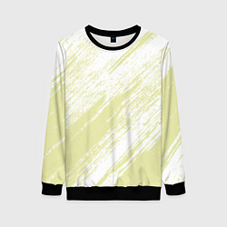 Свитшот женский The color is white and yellow, цвет: 3D-черный