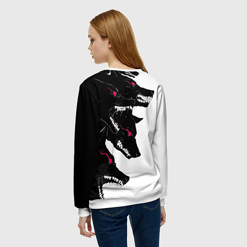 Женский свитшот Волки / 3D-Белый – фото 4
