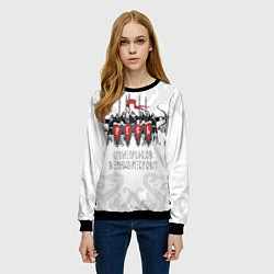 Свитшот женский Русь дружина богатыри, цвет: 3D-черный — фото 2