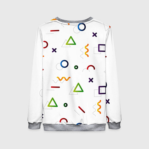 Женский свитшот Геометрический хаос / 3D-Меланж – фото 2