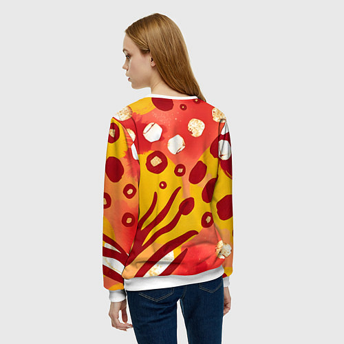 Женский свитшот Африканский паттерн / 3D-Белый – фото 4