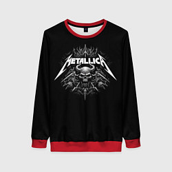 Свитшот женский The horned skull - Metallica, цвет: 3D-красный