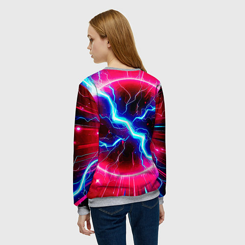 Женский свитшот Metallica - neon glow / 3D-Меланж – фото 4