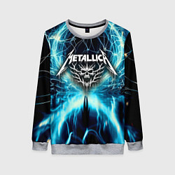 Свитшот женский Neon glow - Metallica, цвет: 3D-меланж