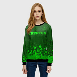 Свитшот женский Everton - green gradient посередине, цвет: 3D-черный — фото 2