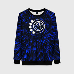 Свитшот женский Blink 182 blue energy, цвет: 3D-черный