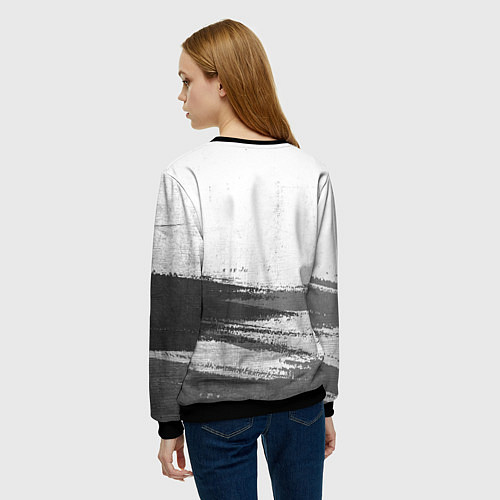 Женский свитшот Nickelback - white gradient посередине / 3D-Черный – фото 4