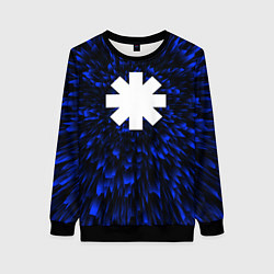 Свитшот женский Red Hot Chili Peppers blue energy, цвет: 3D-черный