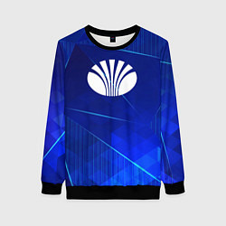 Свитшот женский Daewoo blue poly, цвет: 3D-черный