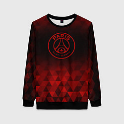 Свитшот женский PSG red poly, цвет: 3D-черный