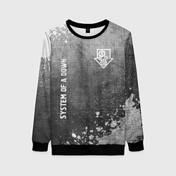 Свитшот женский System of a Down - grey gradient вертикально, цвет: 3D-черный