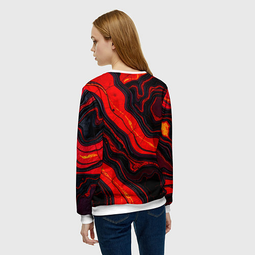 Женский свитшот Срез магматической породы / 3D-Белый – фото 4