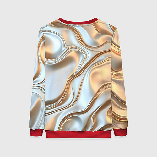 Женский свитшот Жидкое белое золото / 3D-Красный – фото 2