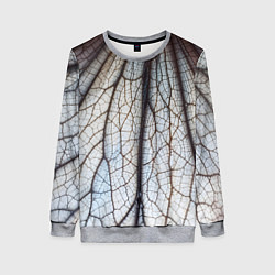 Свитшот женский Прожилки растения, цвет: 3D-меланж