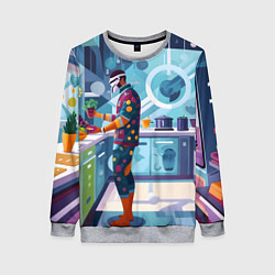 Свитшот женский Здоровое питание, цвет: 3D-меланж