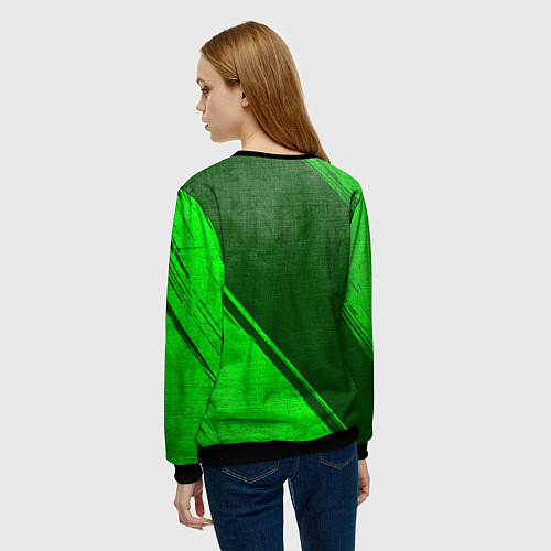 Женский свитшот Hoffenheim - green gradient вертикально / 3D-Черный – фото 4