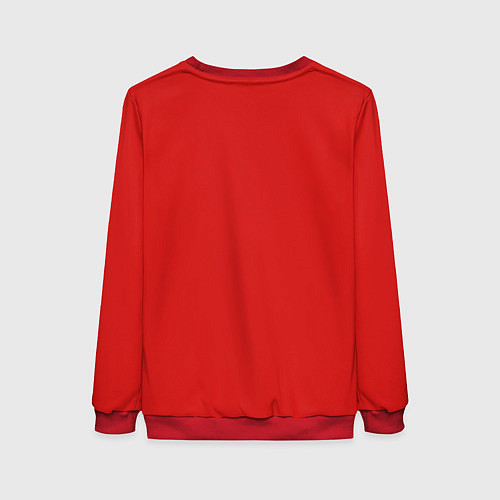 Женский свитшот Милая кисуля в модном пуловере - поп-арт / 3D-Красный – фото 2