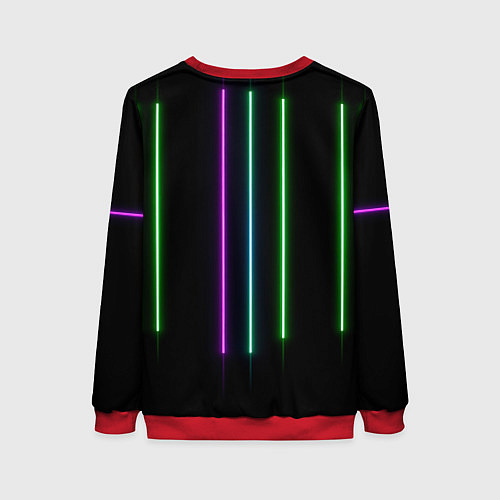 Женский свитшот Neon stripes / 3D-Красный – фото 2