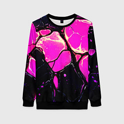 Свитшот женский Розовые пятна в текстуре, цвет: 3D-черный