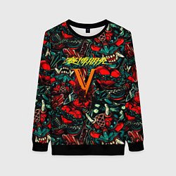 Свитшот женский God of War битва огня, цвет: 3D-черный