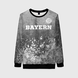 Свитшот женский Bayern - grey gradient посередине, цвет: 3D-черный