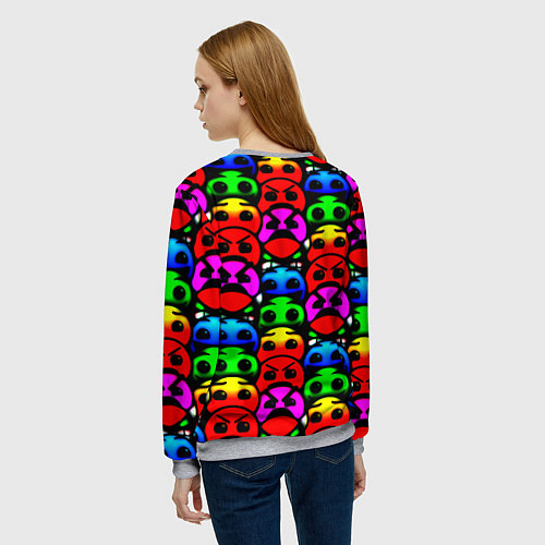 Женский свитшот NASA smile / 3D-Меланж – фото 4