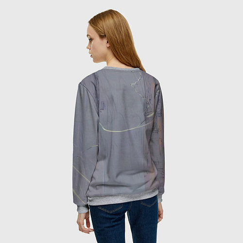 Женский свитшот Бэтмен с розовым плащом / 3D-Меланж – фото 4