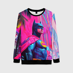 Свитшот женский Бэтмен в розовом стиле, цвет: 3D-черный