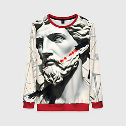 Женский свитшот Античный портрет зарисовки